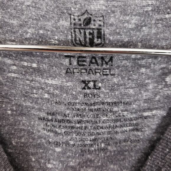 Carolina Panthers T Shirt Boys Extra Large Heather Gray NFL Team Apparel Tee - Picture 5 of 5